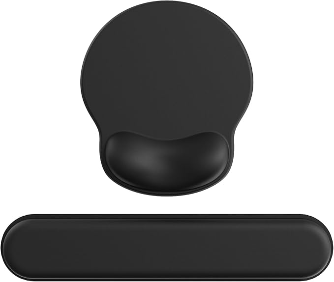 Ergonomic Mouse Pad Wrist Support Set, Memory Foam Keyboard Wrist Rest Set by Laborio
