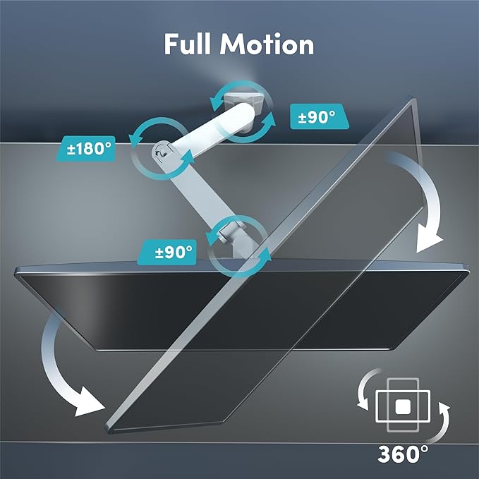 Monitor Wall Mount for 17-49 Inch Ultrawide Monitors, Single Monitor Arm Holds - Image 3