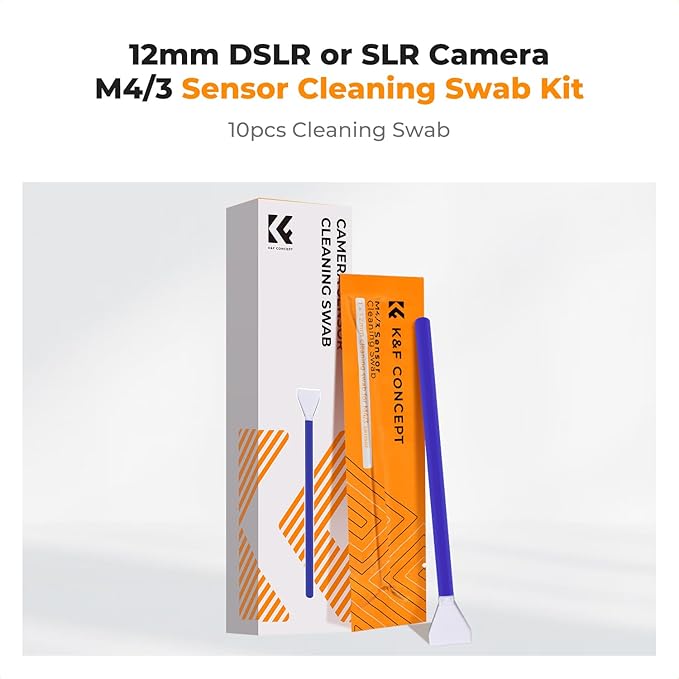 K&F Concept 12mm Micro Four-Thirds 4/3 Sensor Cleaning Swab*10, M43 Sensor - Image 2
