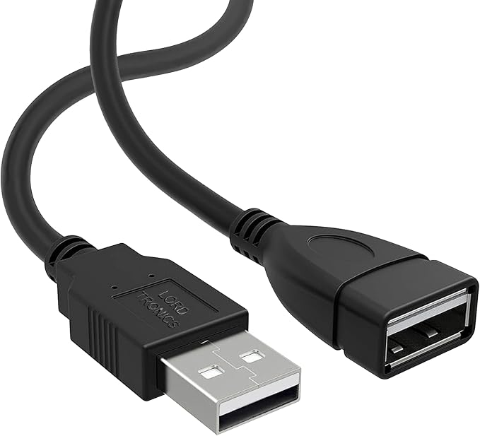 5FT USB Extender Cable Male to Female USB A Male to USB A Female 2.0 Data by LORDTRONICS
