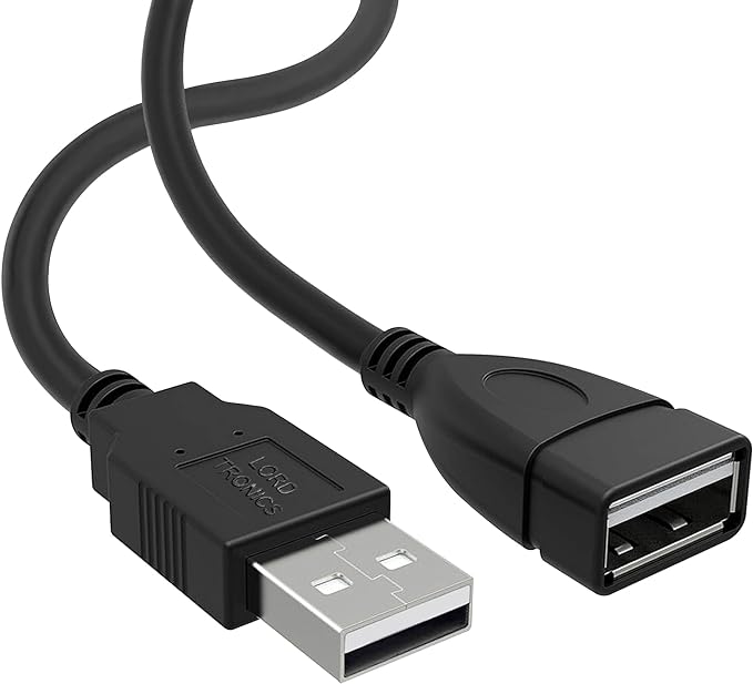 3FT Male to Female Extension Cable USB A Male to USB A Female Data Transfer and by LORDTRONICS