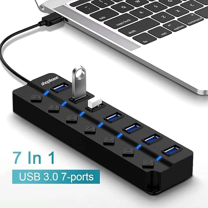 USB 3.0 Splitter, 7-Port USB 3.0 Hub - Image 2