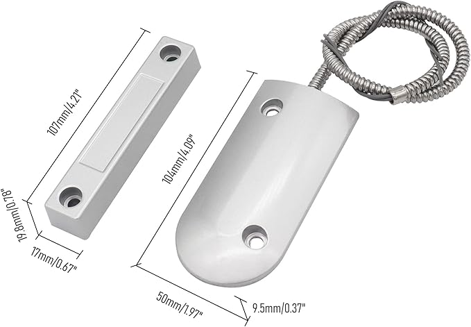 Magnetic Reed Switch Wired Surface Mount Normally Open NO Contact Sensor Alarm - Image 2