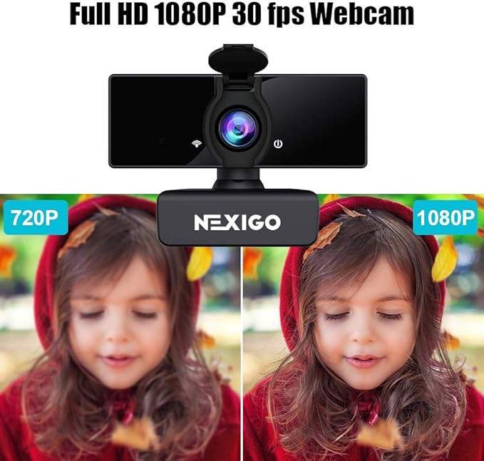 NexiGo N660 1080P Business Webcam, Dual Microphone & Privacy Cover, USB FHD Web - Image 4