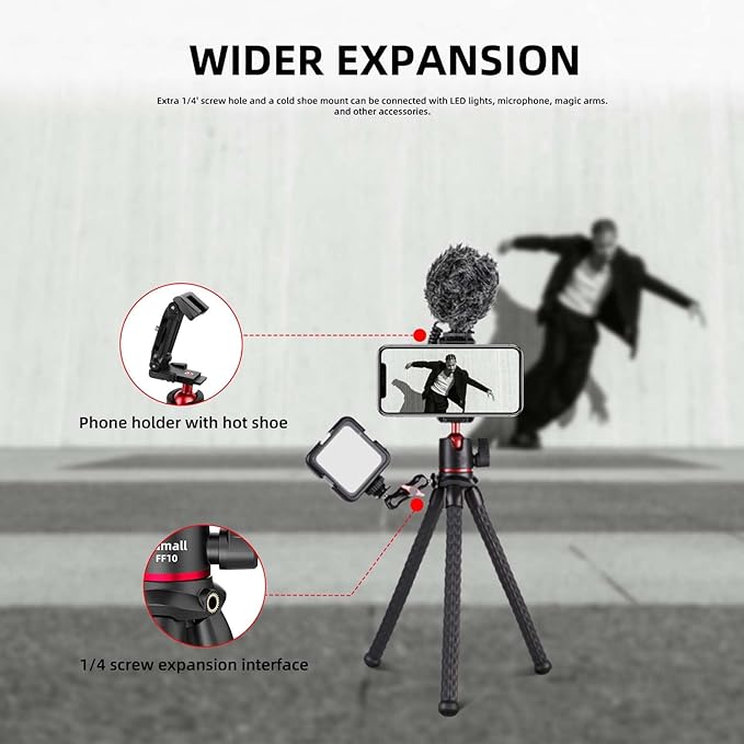 Famall Flexible Phone Tripod for GoPro, Mini Camera Stand - Image 2