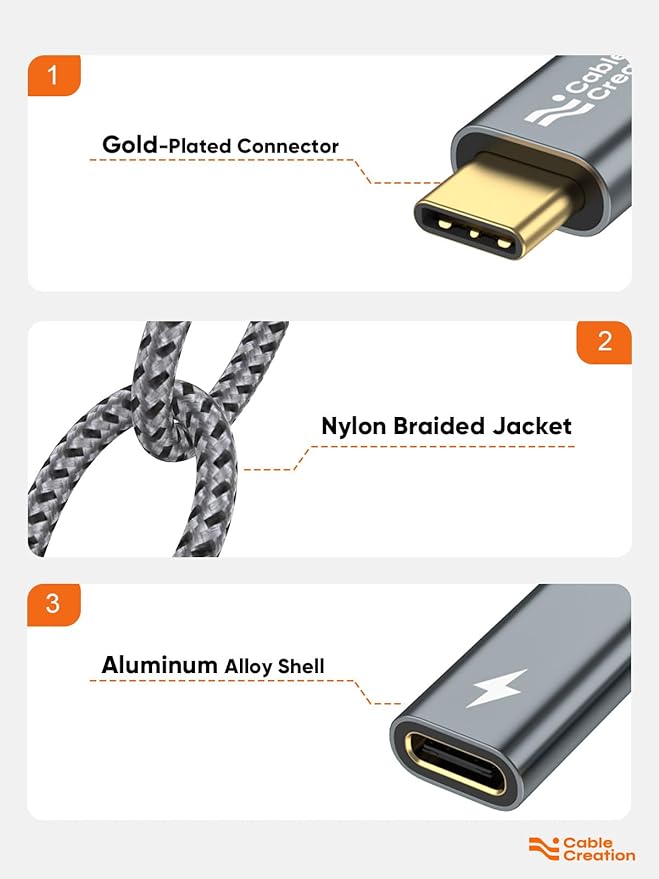 CableCreation USB C to 3.5mm Headphone and Charger Adapter - Image 8