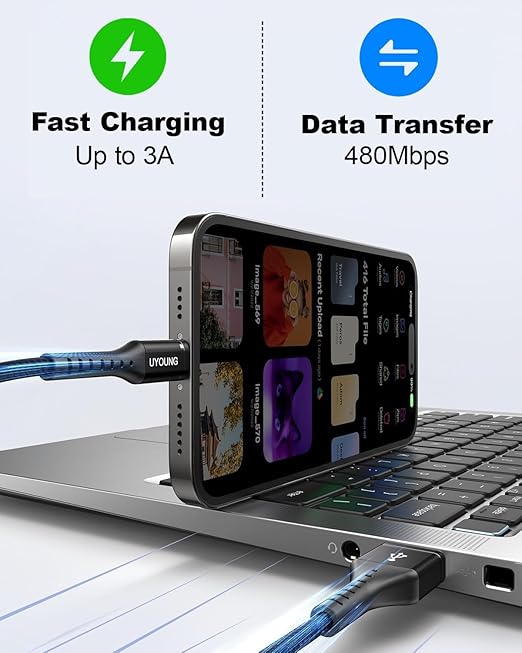 Short Multi Charging Cable 1FT 2Pack 3 in 1 Charger Cord Braided Universal - Image 4