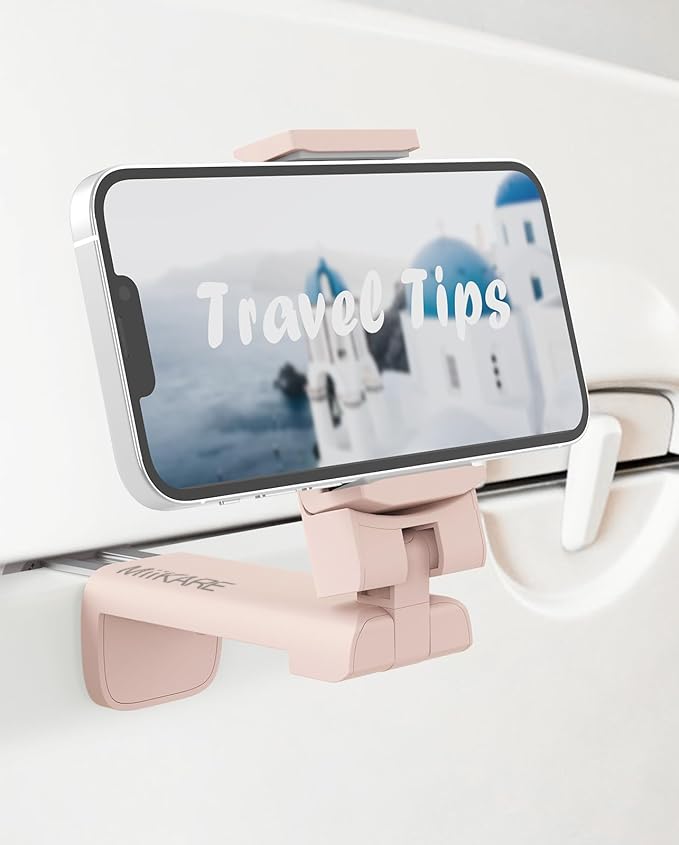 MiiKARE Travel Essentials Airplane Phone Holder, Universal Handsfree Phone Mount by MiiKARE