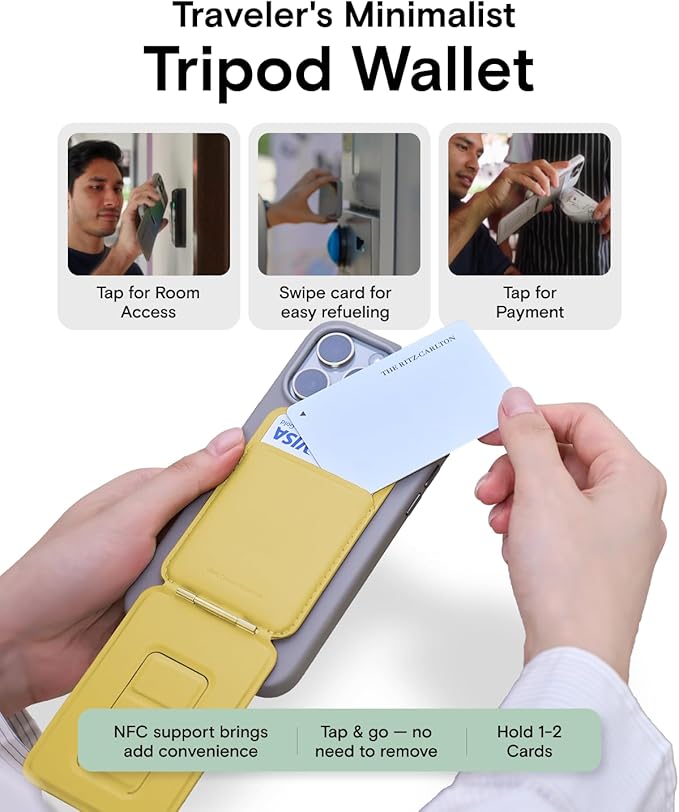 MOFT Phone Tripod Wallet for iPhone, Mulit-Angles, Lightweight Phone Stand - Image 4
