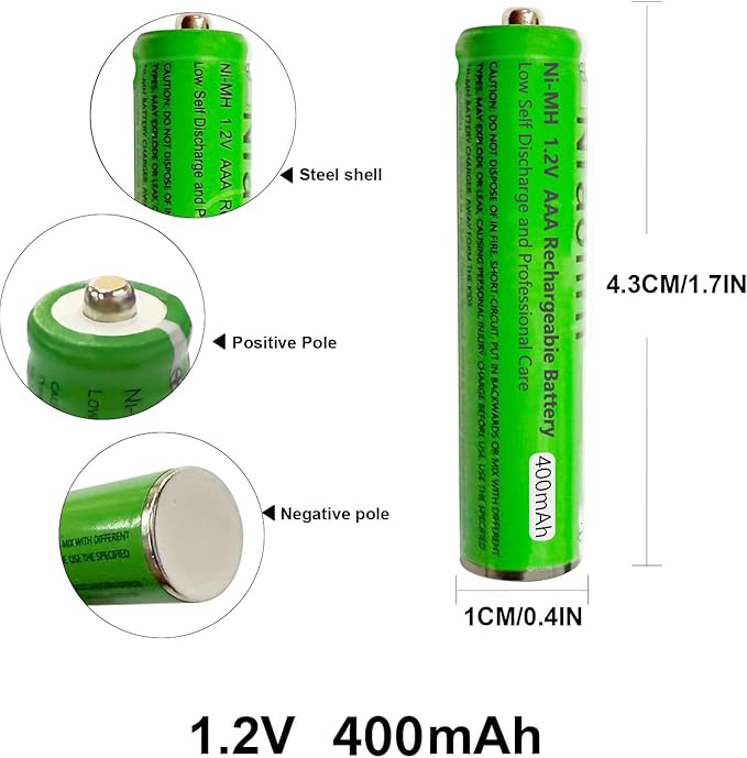 8 Pack Ni-MH AAA Rechargeable Batteries 400mah AAA Ni-MH Rechargeable Batteries - Image 9