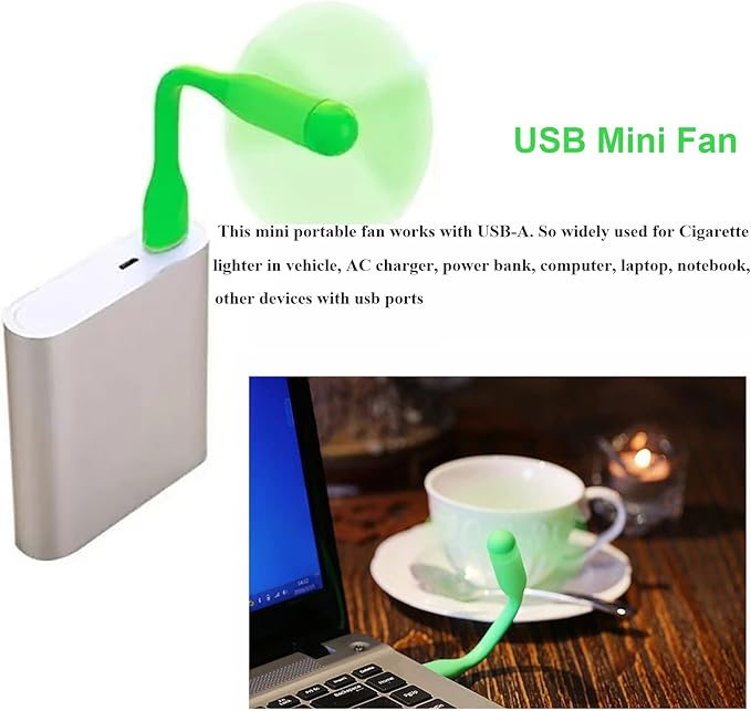 Mini USB Fan, Portable Pocket Fan USB-A Powered Little Cooler, Quiet Operation - Image 3