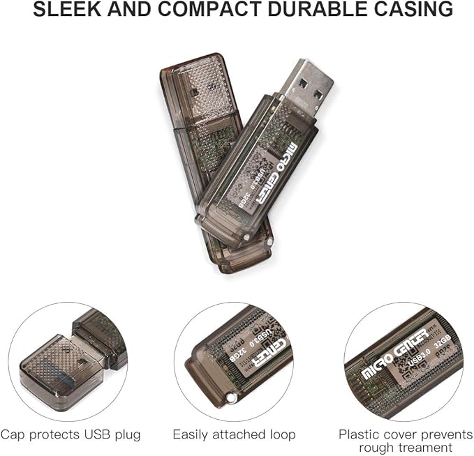 INLAND Micro Center SuperSpeed 5 Pack 32GB USB 3.0 Flash Drive Gum Size Memory - Image 2