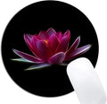 Lotus Flower Water Plant Mouse Pad Round Non-Slip Rubber Mousepad Laptop Office by XDMY