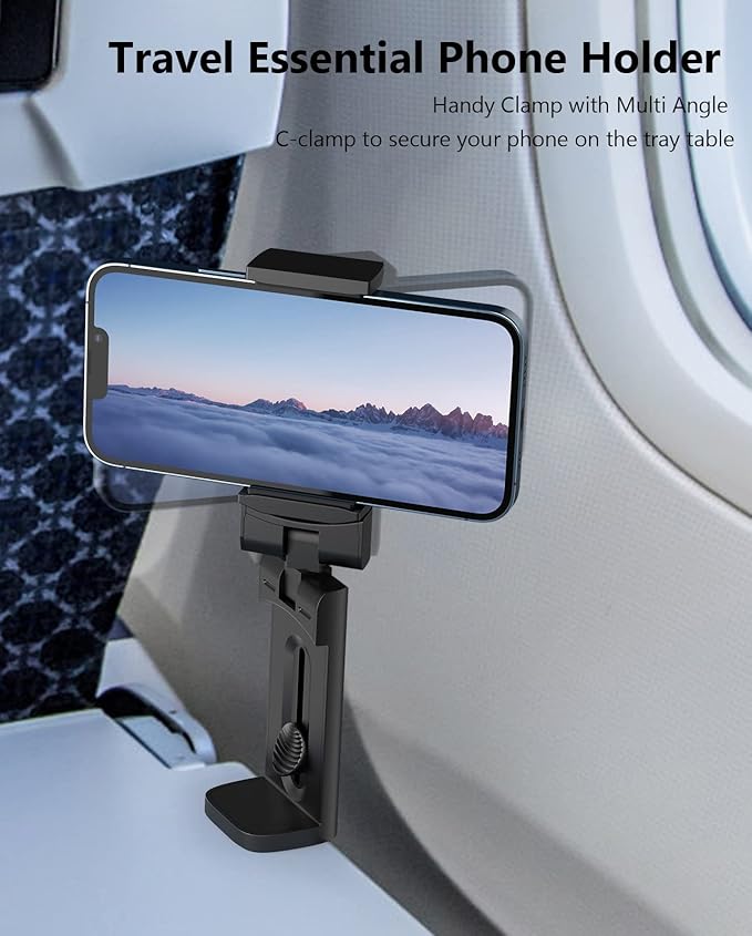 MiiKARE Travel Essentials Airplane Phone Holder, Universal Handsfree Phone Mount - Image 3