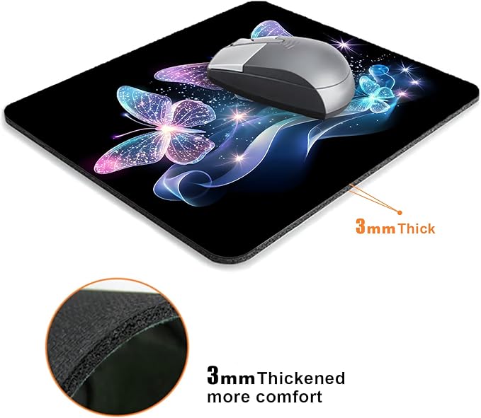 Blue Glitter Butterfly Mouse Pads - Image 3