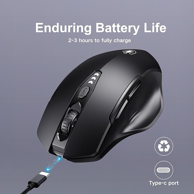Bluetooth Mouse, Rechargeable Wireless Mouse, Computer Mouse - Image 5