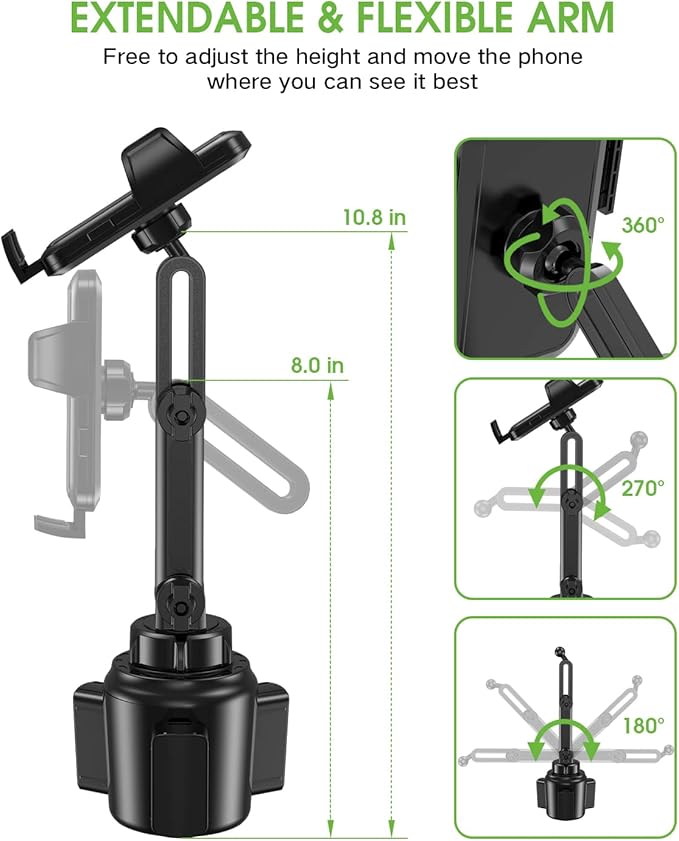 2025 Upgraded Cup Phone Holder for Car, Universal No Shaking Cup Holder Phone - Image 6