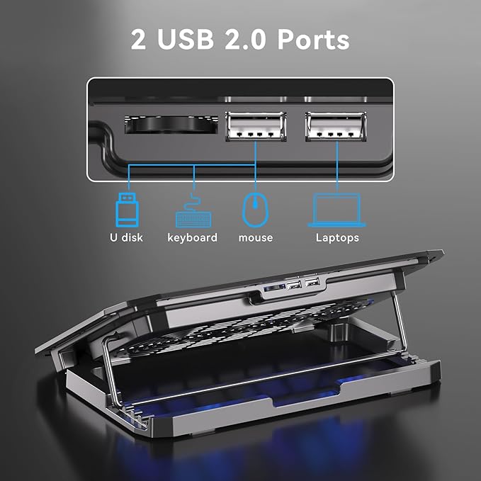 Ultra Slim Laptop Cooling Pad for 10-15.6 Inch Laptops, Portable Notebook Cooler - Image 3