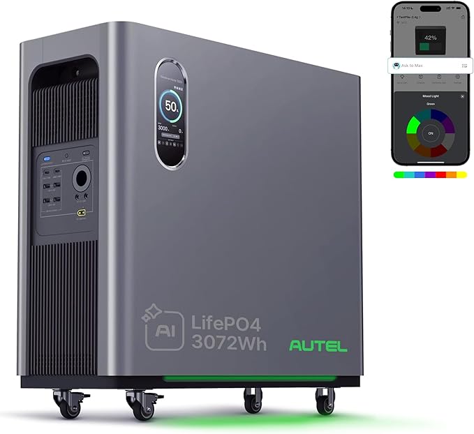Autel 3072Wh Portable Power Station, Automotive-Grade LiFePO₄ Power Station by Autel