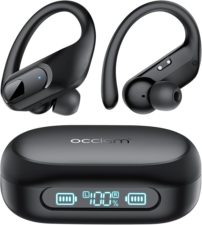 occiam Wireless Earbuds Bluetooth Headphones Ear Buds 96Hrs Playback Sport by occiam