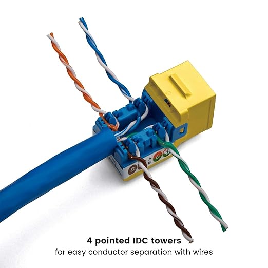 trueCABLE Cat6A Keystone Jack, Unshielded, 90 Degree Punch-Down, UL Listed - Image 4