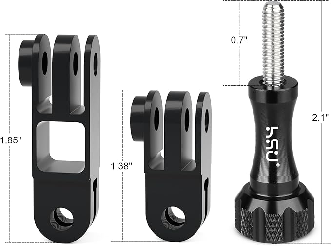 HSU Aluminum Alloy Metal Adjust Arm Straight Joints Mount, Long and Short - Image 4