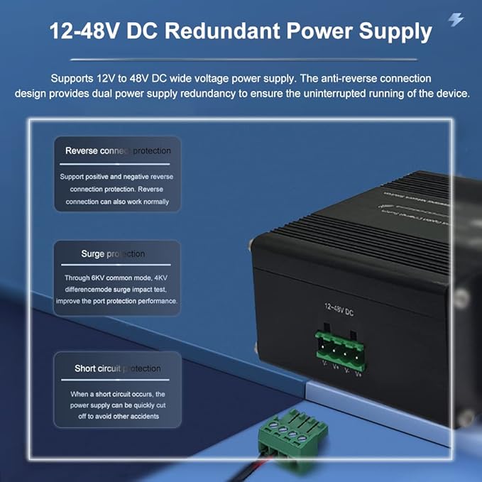 Mini Industrial Switch 10 Ports Gigabit Switch Hardened 10 Port RJ45 - Image 3