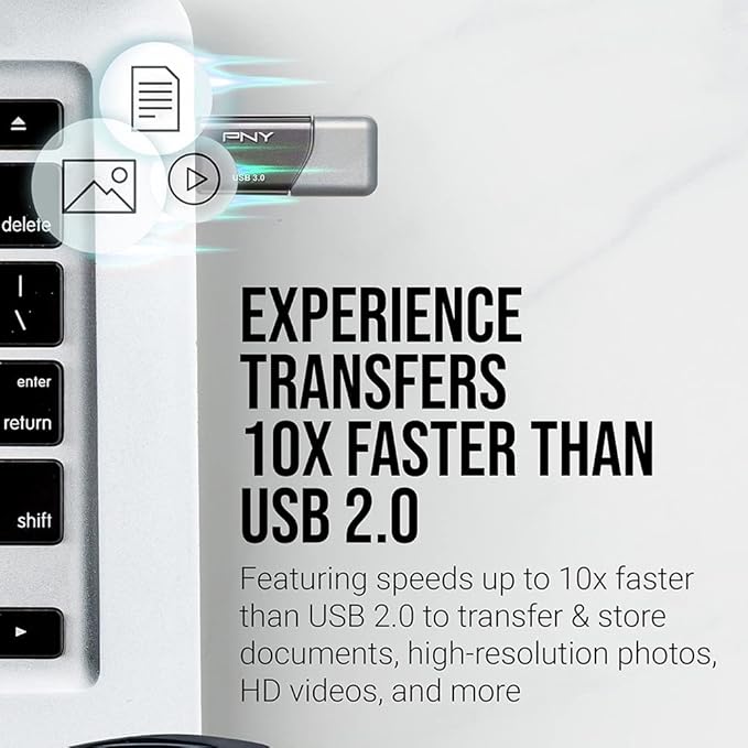 PNY 64GB Turbo Attaché 3 USB 3.0 Flash Drive - Image 5