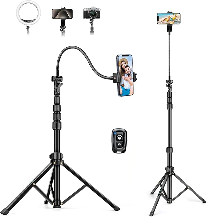 82" Tripod for iPhone, Phone Tripod Compatible by Nineigh