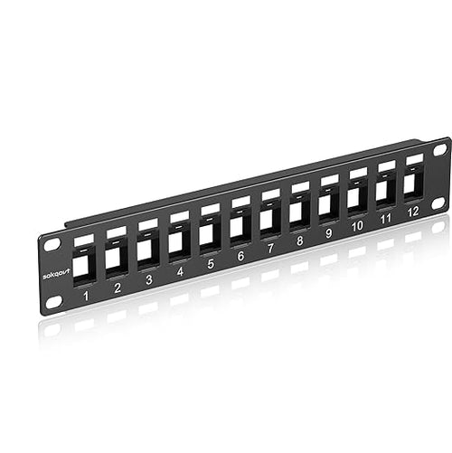 12 Port Mini Blank Keystone Patch Panel by Unknown