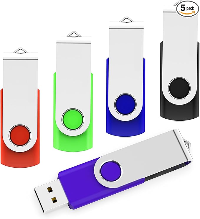 5 Pack 4GB USB Flash Drive USB 2.0 Thumb Drive Memory Stick JumpDrive Pen Drive by Maspen