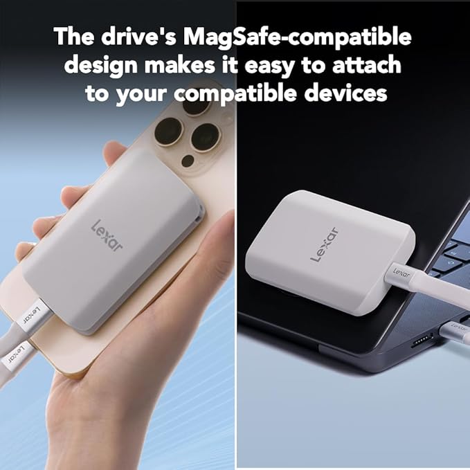 Lexar 2TB ES5 Magnetic External SSD, Compatible w/MagSafe, USB-C Smartphones - Image 3