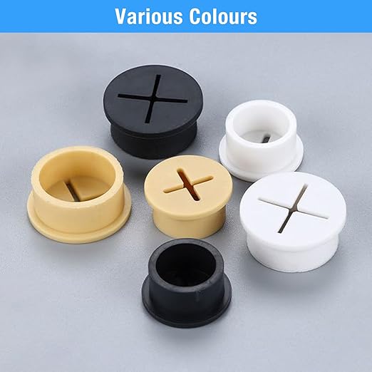 Desk Grommet, 1 in 25 mm Silicone Rubber Grommets, Flexible Wall Cord Pass - Image 8
