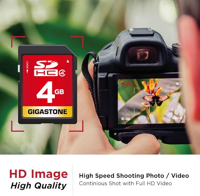 GIGASTONE 4GB SD Card SDHC Class 4 Memory Card - Image 4