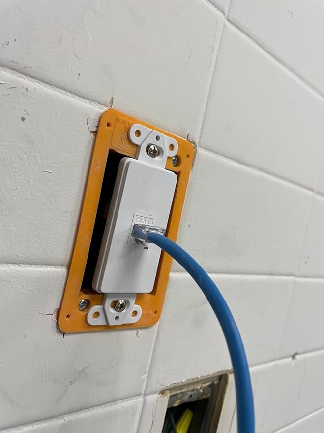 10 Pack Keystone Wall Plate 3 Port, Cat6 Cat5, Home & Office Installations - Image 4