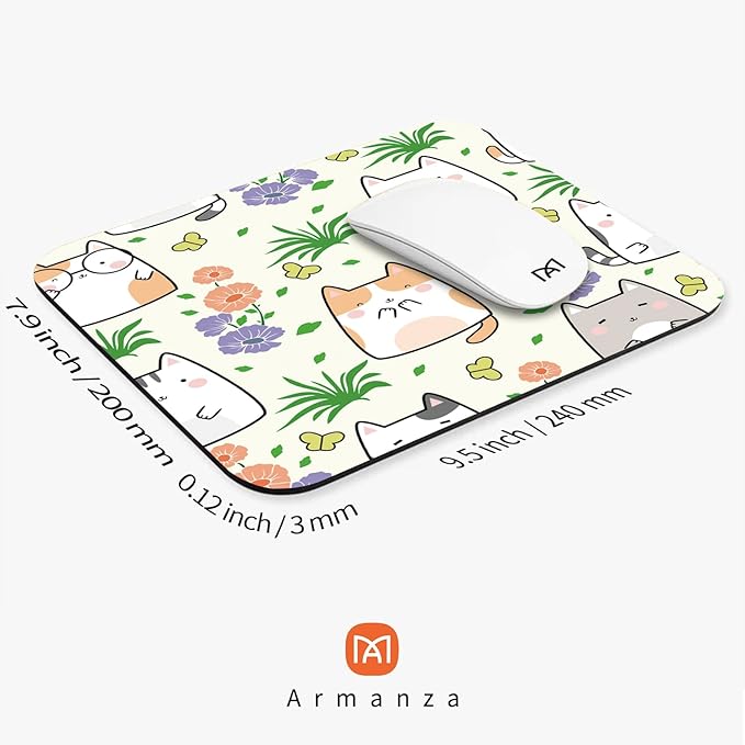 Square Mouse Pad Cute Cat, Personalized Premium-Textured Custom Mouse Mat Design - Image 2