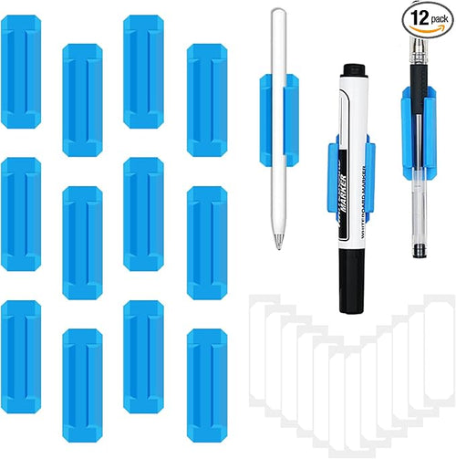 12 Pack Pen Holder for Desk, Silicone Pencil Holder by clbutgeOrganizer