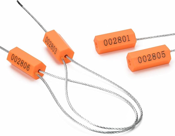 500PCS Steel Cable Seals Metal Security Seal Numbered Metal Truck Trailer Seals - Image 5