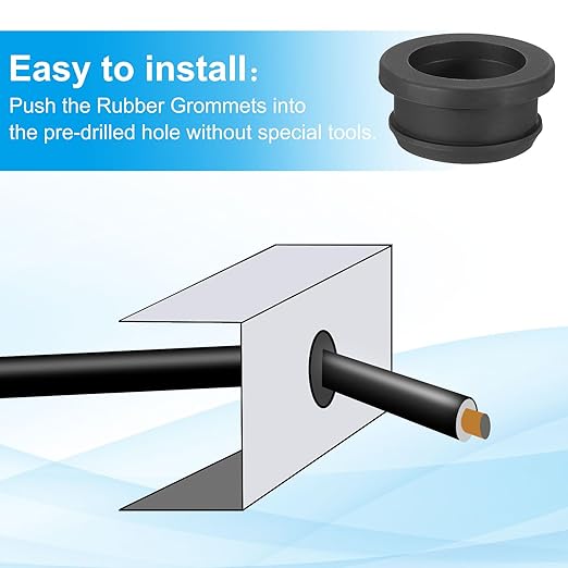PATIKIL 27mm / 1-1/16 Inch Drill Hole, 7/8 Inch ID Rubber Grommets - Image 4