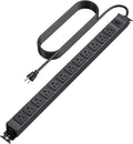 HHSOET 360° Rotating 12 Outlet Mountable Power Strip, Aluminum Alloy Power by HHSOET