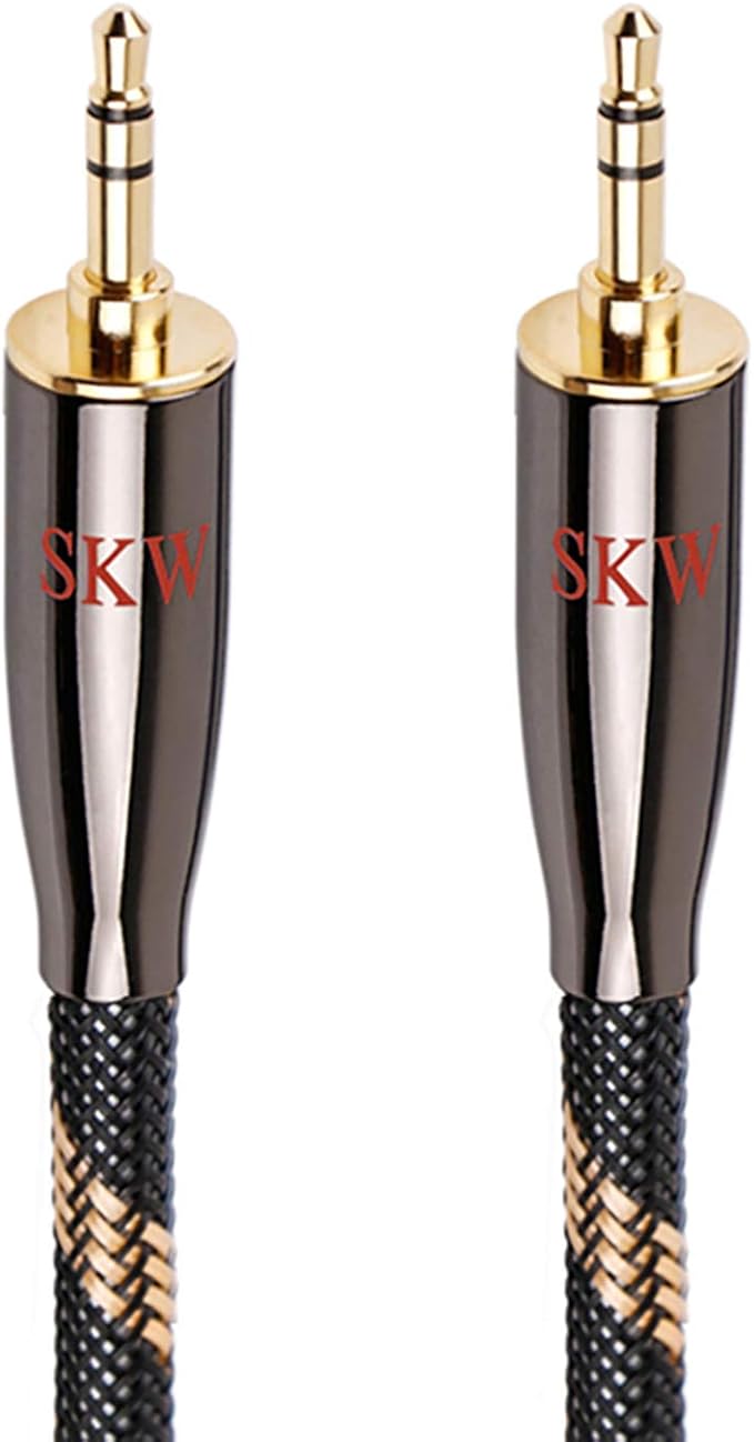 SKW Audiophiles High Gauge AUX Cable 3.5mm Male to Male Jack Cable by SKW