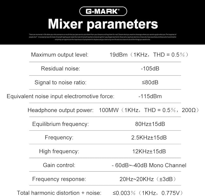 G-MARK GMX1200 DJ Mixer 12 Channel Professional Audio Mixer USB Mixing Console - Image 7