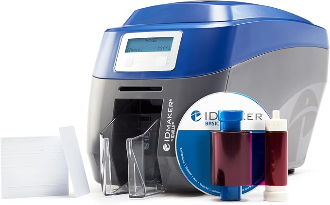 ID Maker Edge 2 Sided Card Printer & Supply Kit by IDCardPros