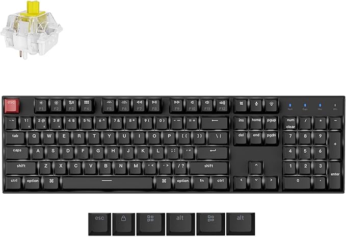 Keychron K10 Full Size Layout White LED Backlit Hot-Swappable Mechanical by Keychron