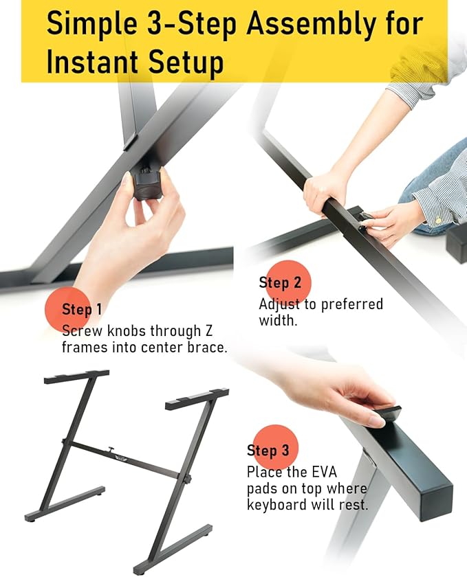 Stage Rocker Z-Style Keyboard Stand, Adjustable Width - Image 5