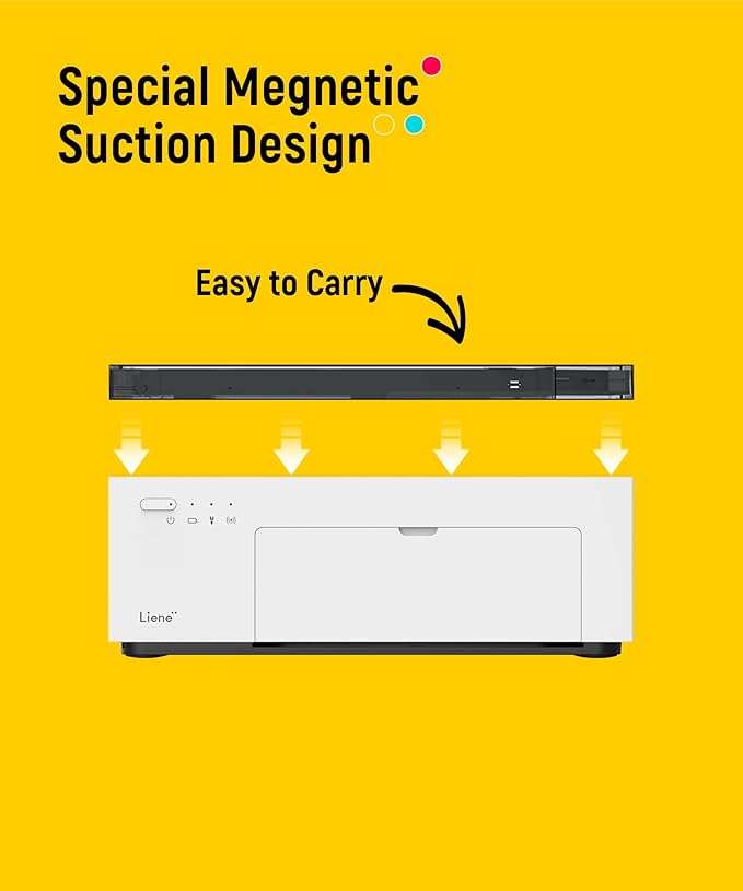 Liene White M200 4x6'' Photo Printer Battery Edition, Wireless Photo Printer - Image 6