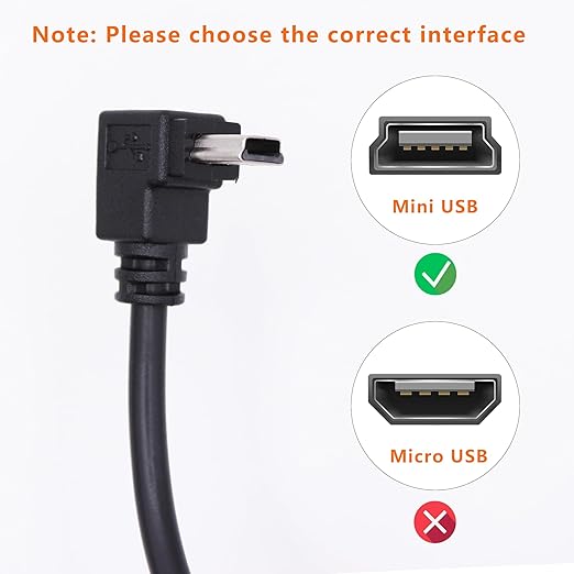 90 Degree Mini USB to USB A OTG Adapter Cable 5.5in Up Angle Mini USB 5-Pin - Image 4
