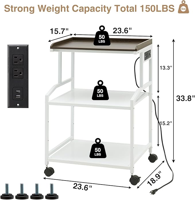 Lauren&Harold 34'' Printer Stand - Image 9