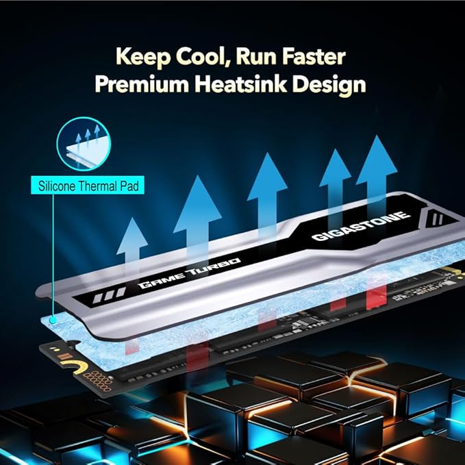 Gigastone M.2 SSD 1TB PCIe 3.0 NVMe SSD 3, 400MB/s Internal Gaming Solid State - Image 3