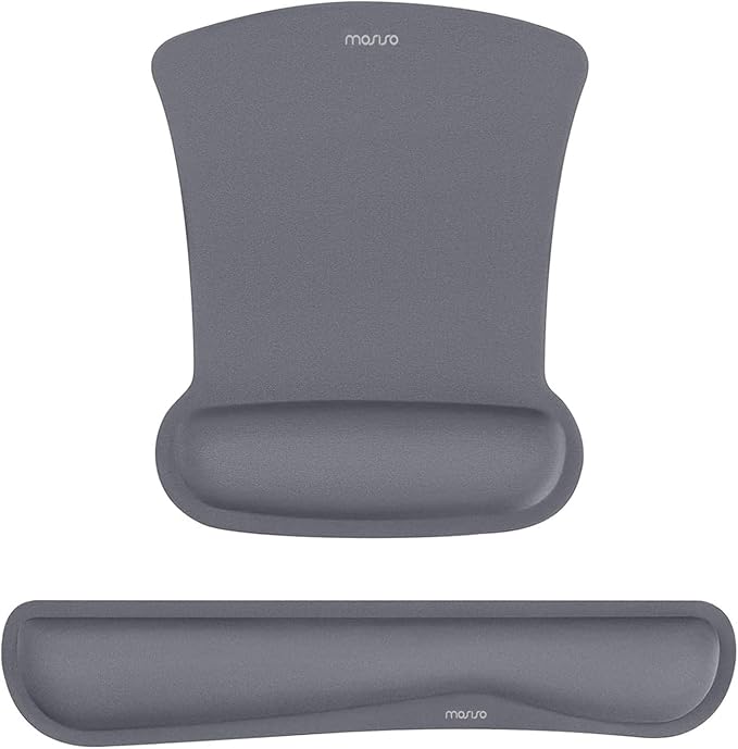 MOSISO Wrist Rest Support for Mouse Pad & Keyboard Set, Ergonomic Mousepad by MOSISO